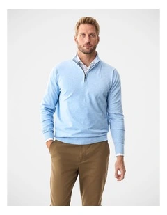 High Flex Half Zip Sky Blue