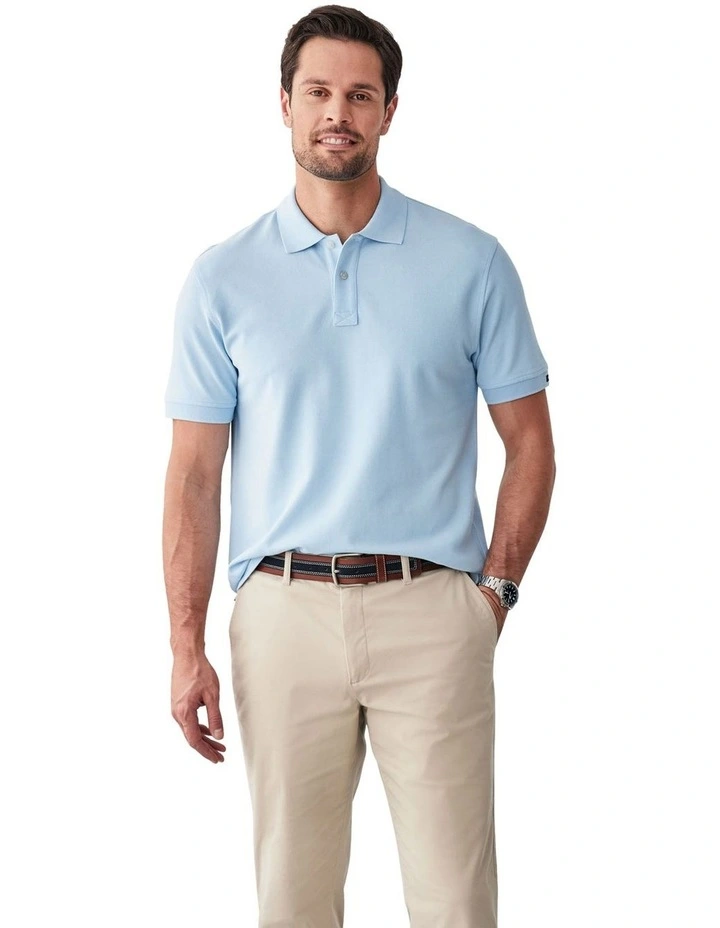 Classic Pique Polo in Sky Blue image 4