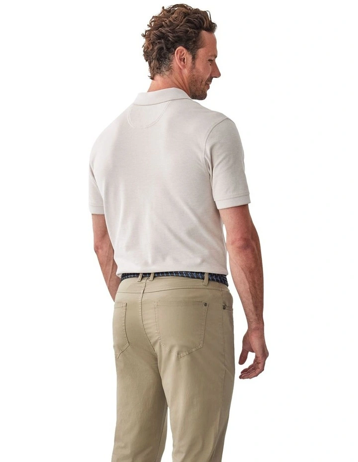 Oxford Pocket Polo in Taupe image 2