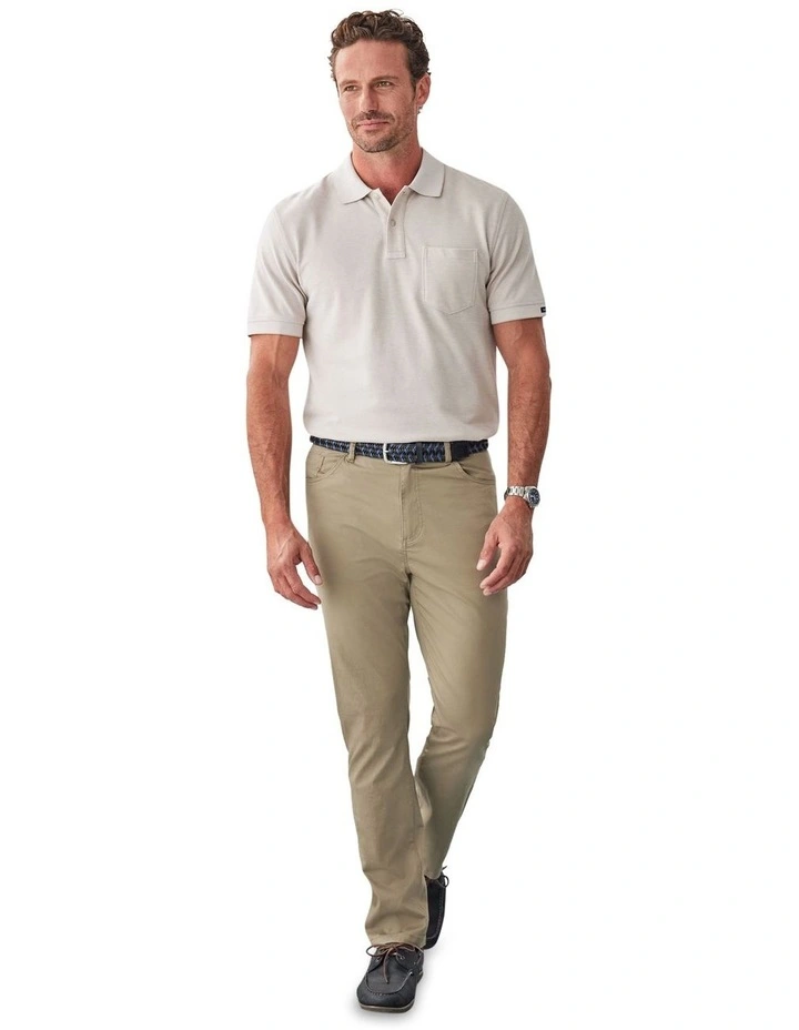 Oxford Pocket Polo in Taupe image 5