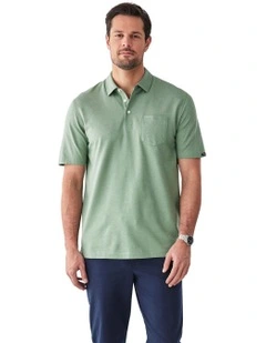 Smart Jacquard Polo Shirt in Green