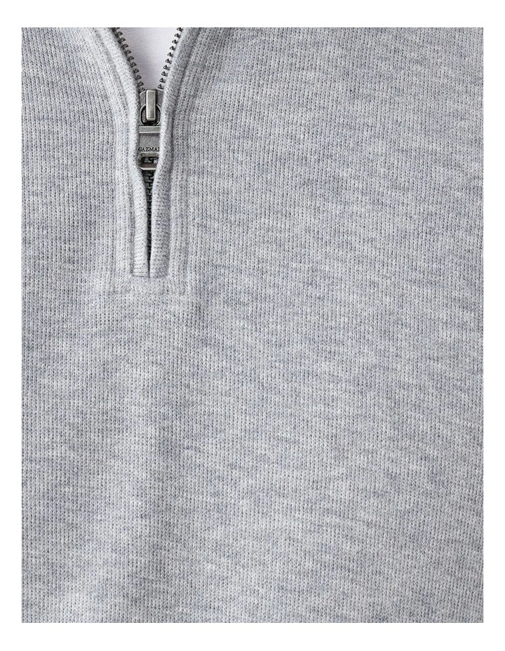 Half Zip Sweat in Grey Melange image 6