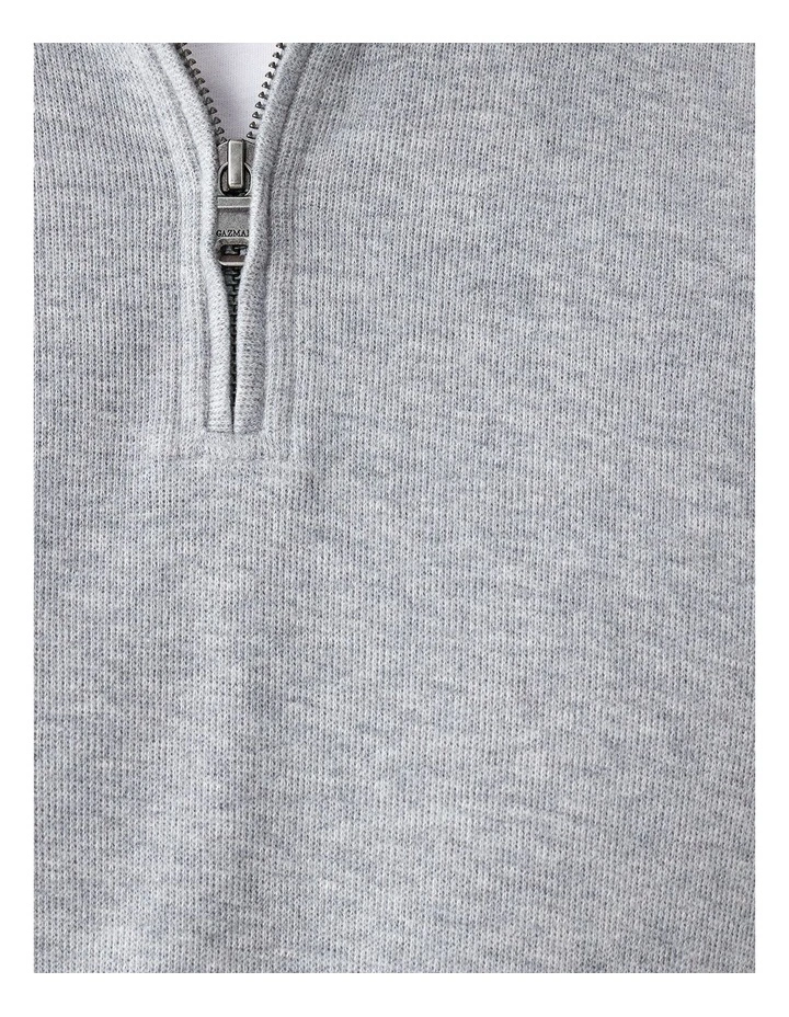 Half Zip Sweat in Grey Melange image 6