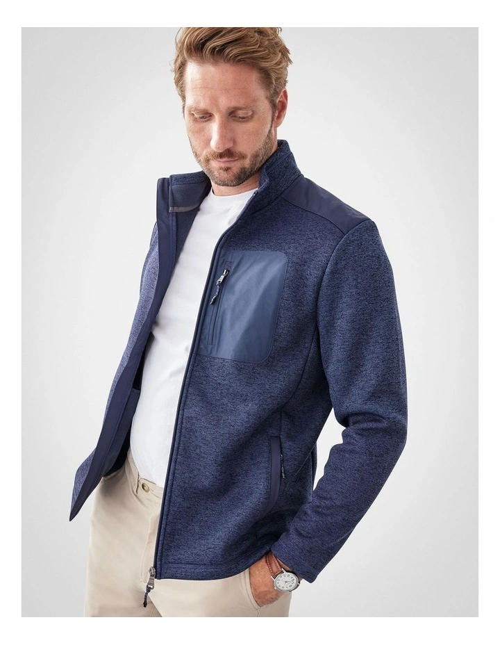 GAZFLEX Zip Through Sweat Denim Mix image 3