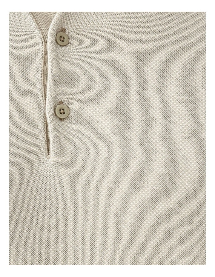 Birdseye Knit Polo in Stone image 6