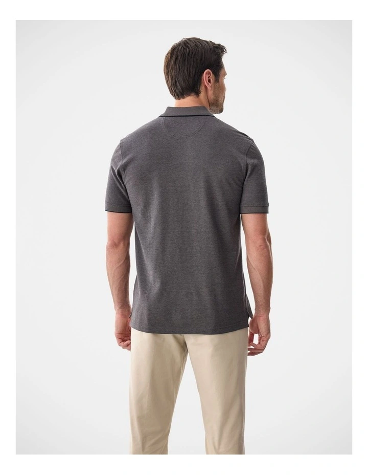 Oxford Pocket Polo Charcoal image 2