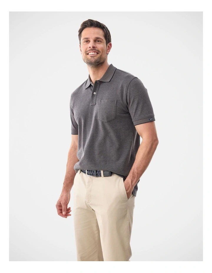 Oxford Pocket Polo Charcoal image 4