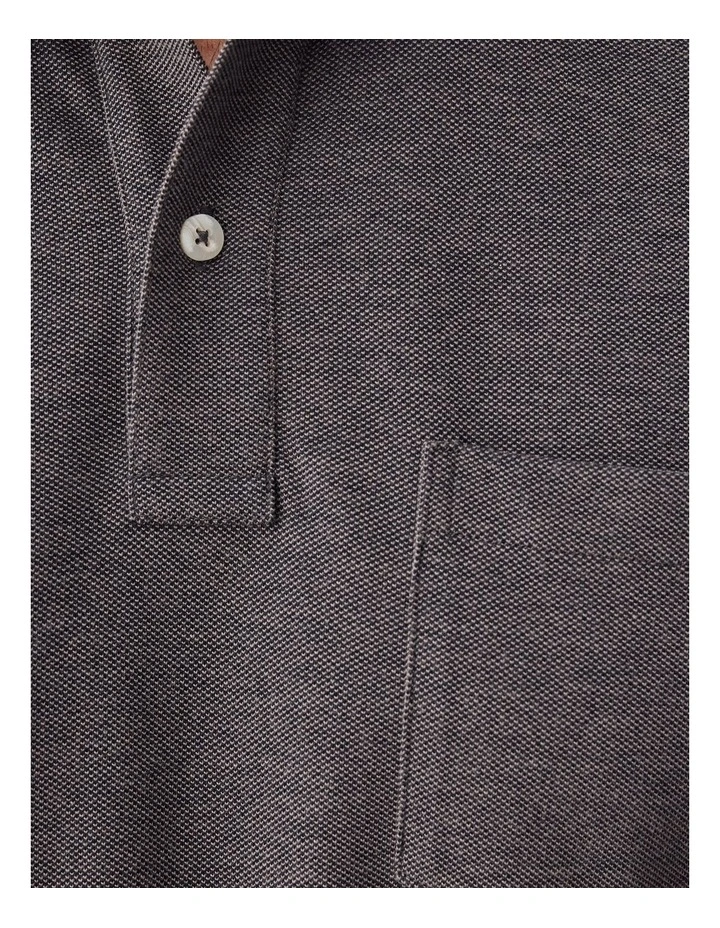 Oxford Pocket Polo Charcoal image 6