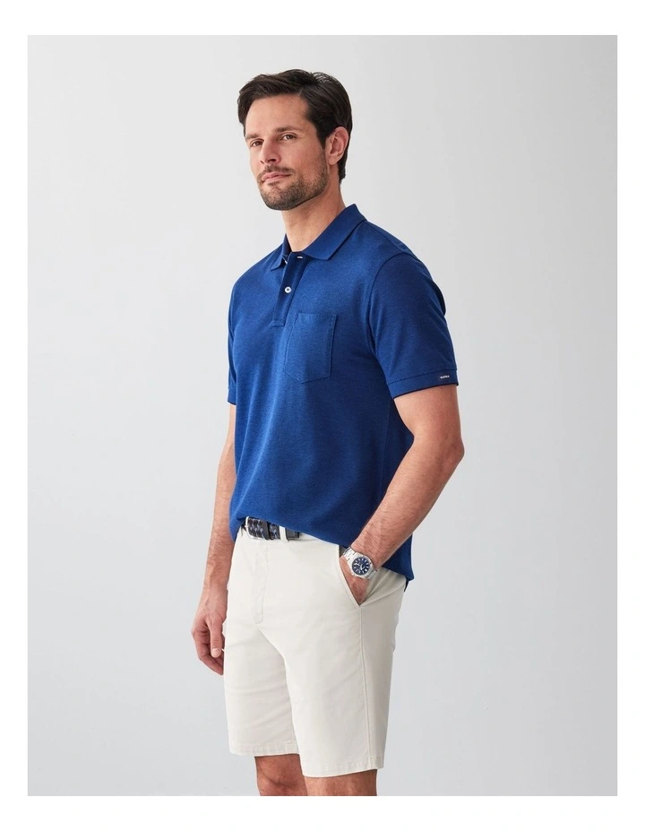 Oxford Pocket Polo Deep Blue image 4