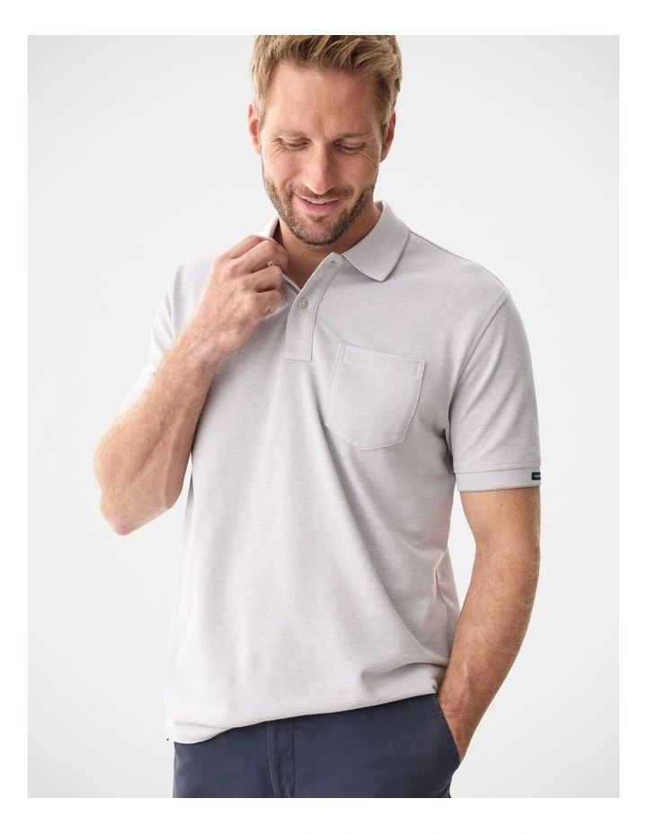 Oxford Pocket Polo Light Grey image 3