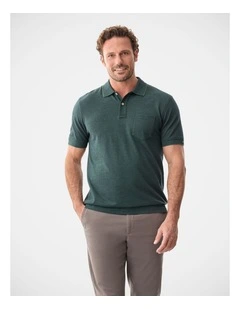 Oxford Pocket Polo Dark Forest