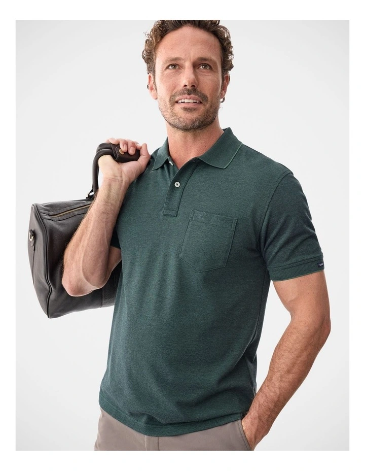 Oxford Pocket Polo Dark Forest image 3
