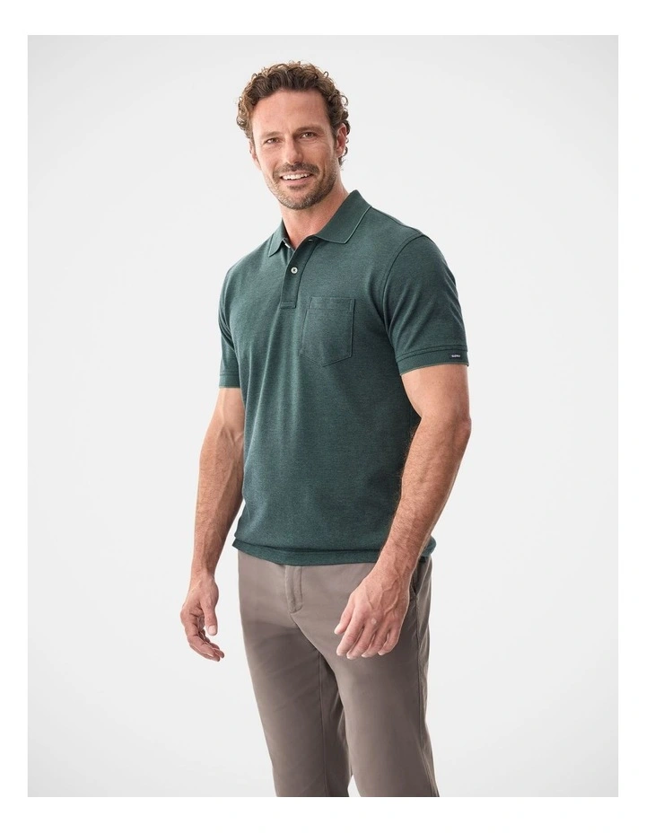 Oxford Pocket Polo Dark Forest image 4