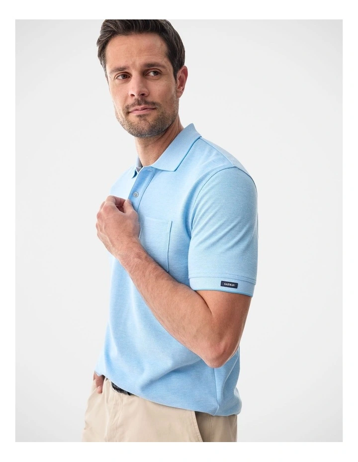 Oxford Pocket Polo Bright Blue image 3