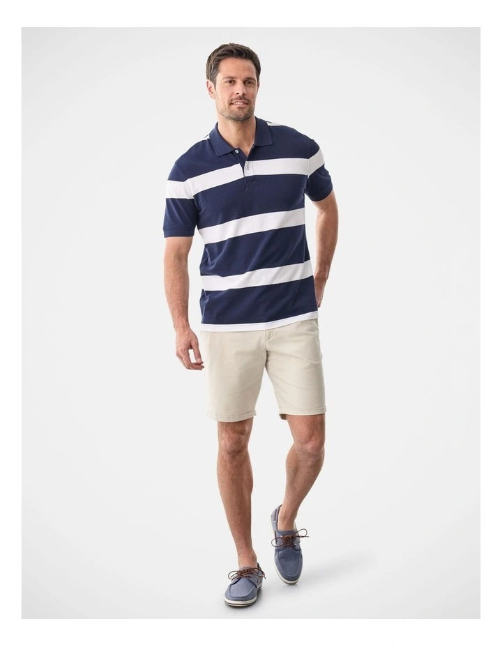 Bold Stripe Polo Navy image 5