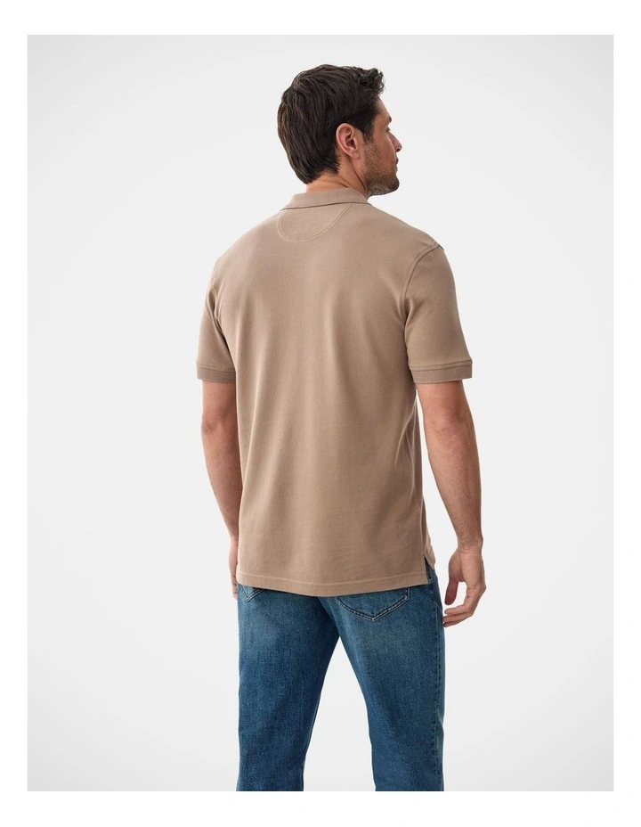 Classic Pique Polo Mocha image 2