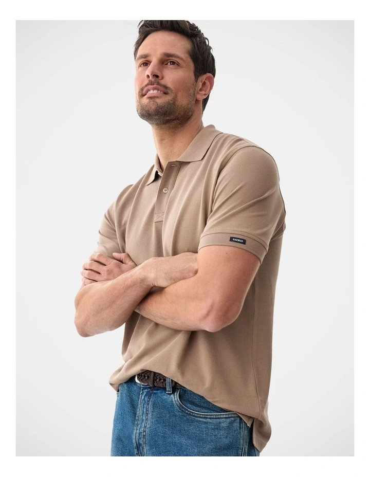 Classic Pique Polo Mocha image 3