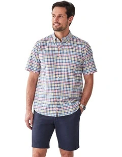 Casual Multi Check Short Sleeve Shirt in Multi
