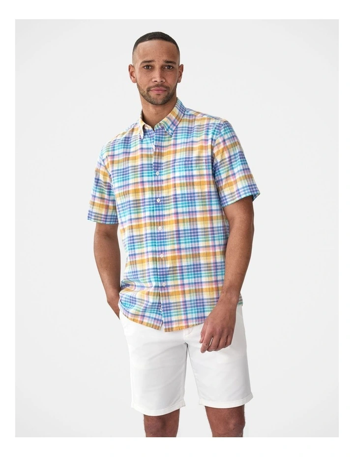 Casual Multi Check Short Sleeve Shirt Multi image 1