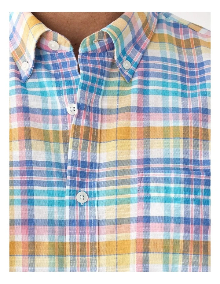 Casual Multi Check Short Sleeve Shirt Multi image 6