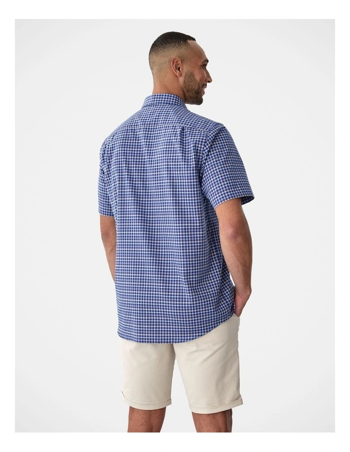 Easy Care Short Sleeve Shirt in Navy image 2