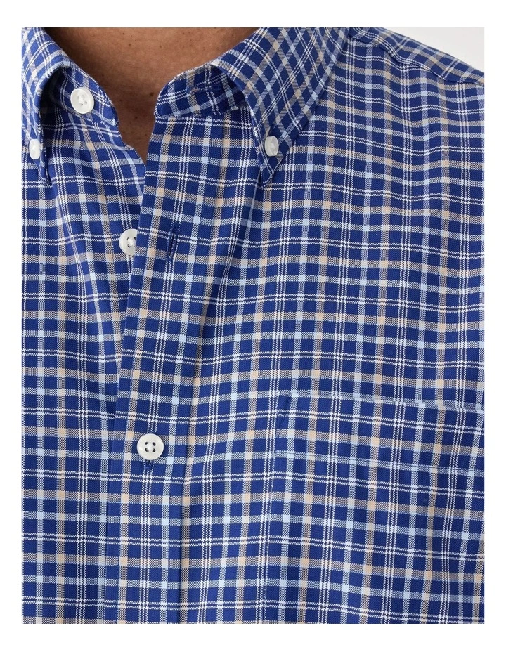 Easy Care Short Sleeve Shirt in Navy image 6