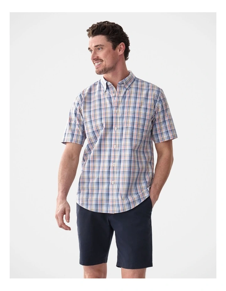 Easy Care Multi Check Short Sleeve Shirt Multi Check image 1