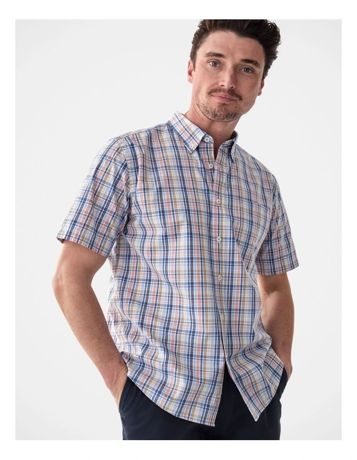 Easy Care Multi Check Short Sleeve Shirt Multi Check image 3