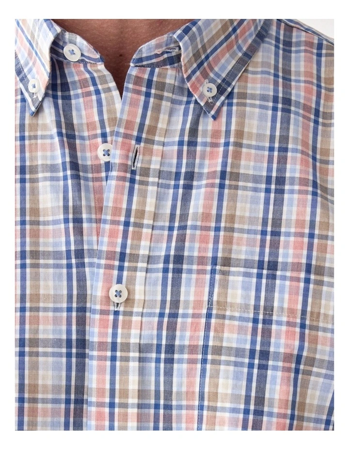 Easy Care Multi Check Short Sleeve Shirt Multi Check image 6