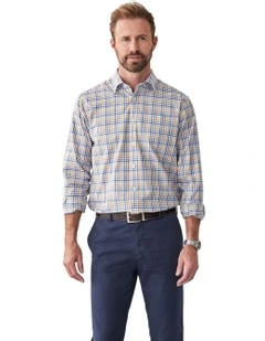 Easy Care Multi Check Long Sleeve Shirt in Multi Check