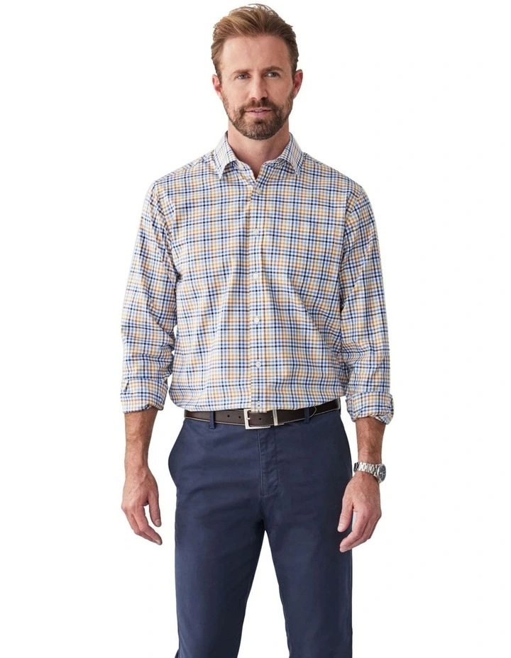 Easy Care Multi Check Long Sleeve Shirt in Multi Check image 1