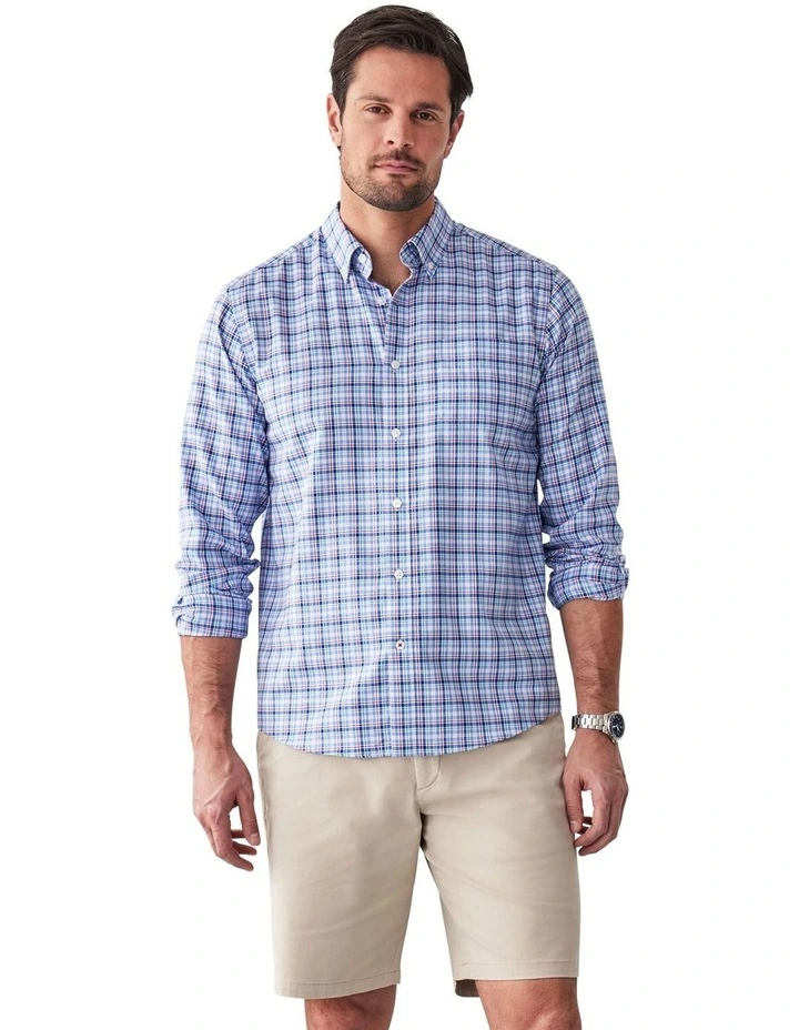Easy Care Multi Check Long Sleeve Shirt in Multi image 1