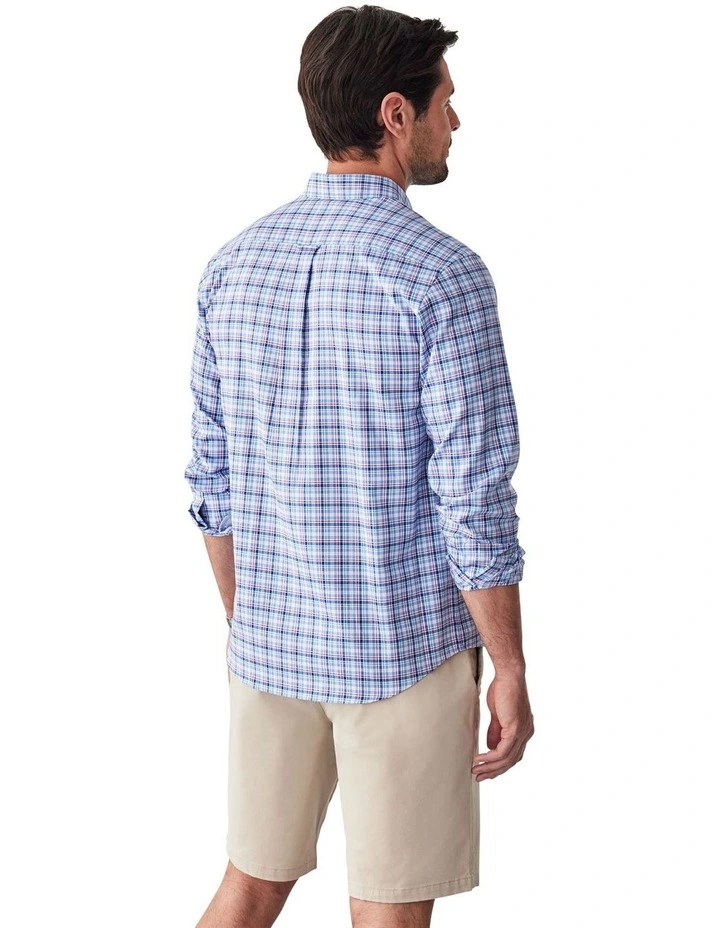 Easy Care Multi Check Long Sleeve Shirt in Multi image 2