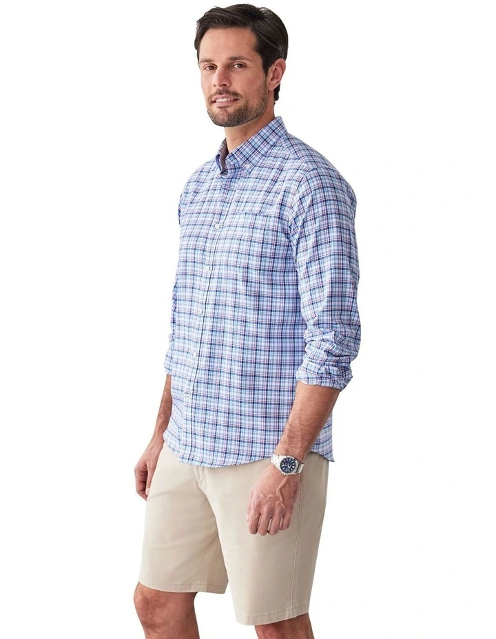 Easy Care Multi Check Long Sleeve Shirt in Multi image 4