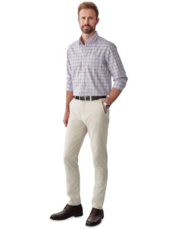 Easy Care Check Long Sleeve Shirt in Multi image 5