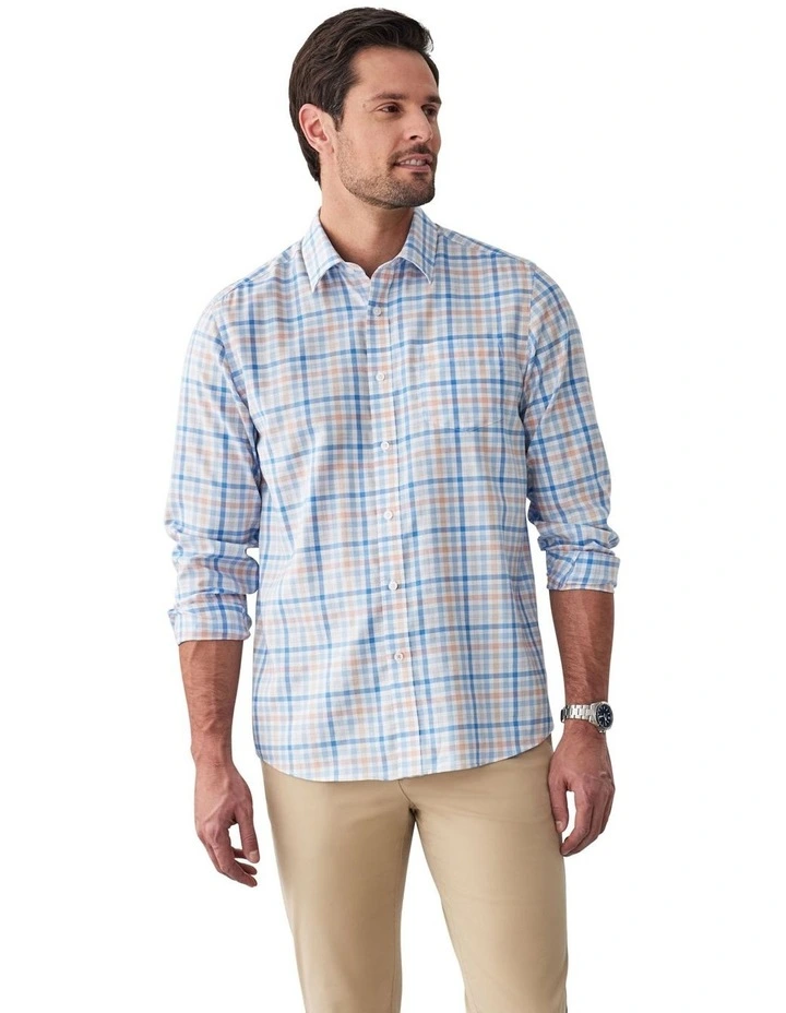 Easy Care Long Sleeve Shirt in Multi Check image 1