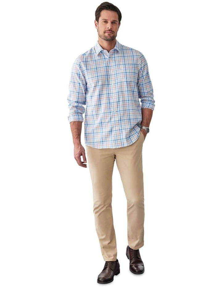 Easy Care Long Sleeve Shirt in Multi Check image 5