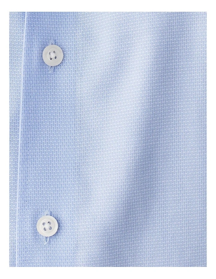 Non-Iron Dobby Plain Long Sleeve Shirt in Sky Blue image 6