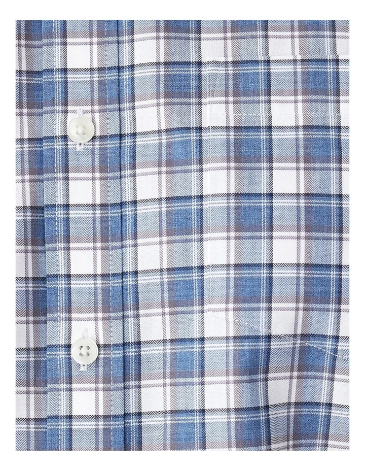 Easy Care Twill Check Long Sleeve Shirt in Multi Check image 6