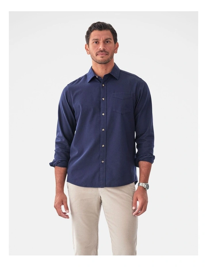 Casual Bedford Long Sleeve Shirt Midnight image 1