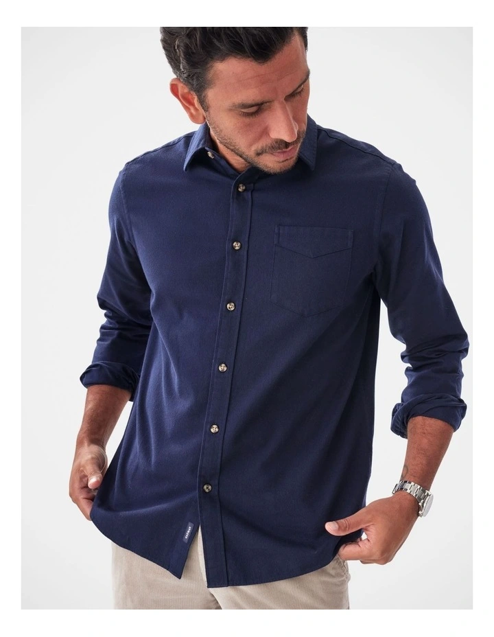 Casual Bedford Long Sleeve Shirt Midnight image 3