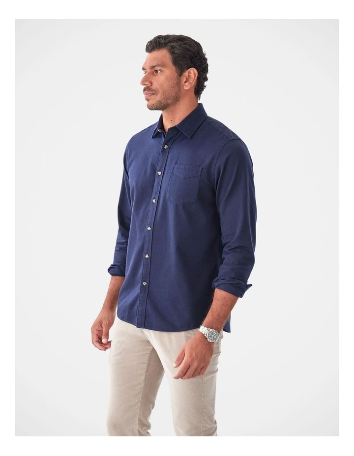Casual Bedford Long Sleeve Shirt Midnight image 4