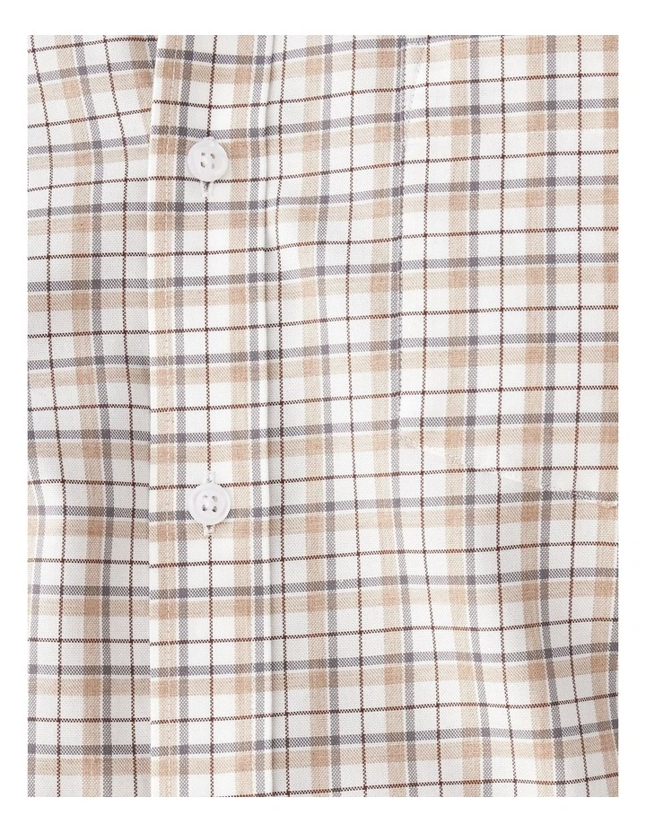 Easy Care Oxford Check Long Sleeve Shirt in Multi Check image 6