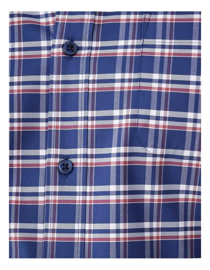 Easy Care Multi Check Long Sleeve Shirt in Navy image 6