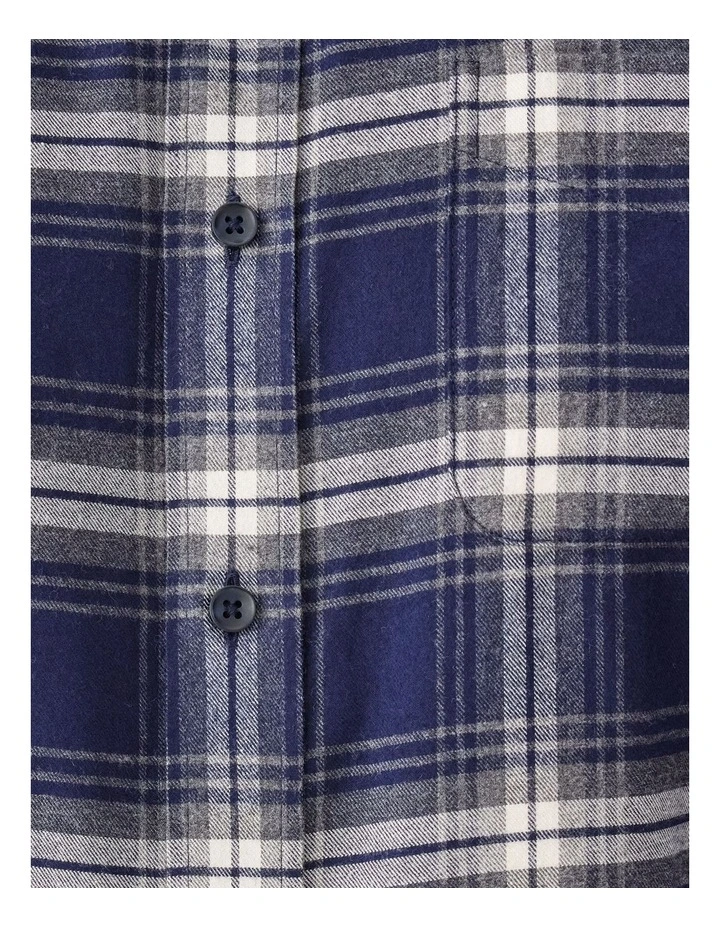 Brushed Twill Check Long Sleeve Shirt Charcoal image 6