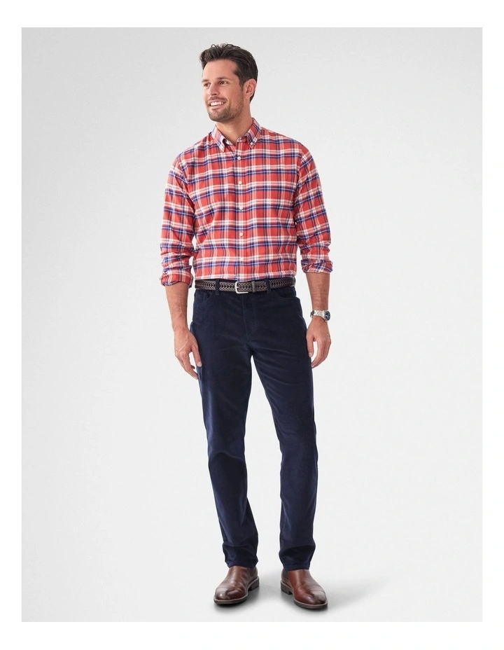 Brushed Twill Check Long Sleeve Shirt Red image 5