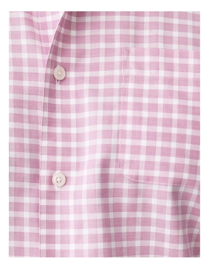 Non-Iron Twill Check Long Sleeve Shirt Berry image 6