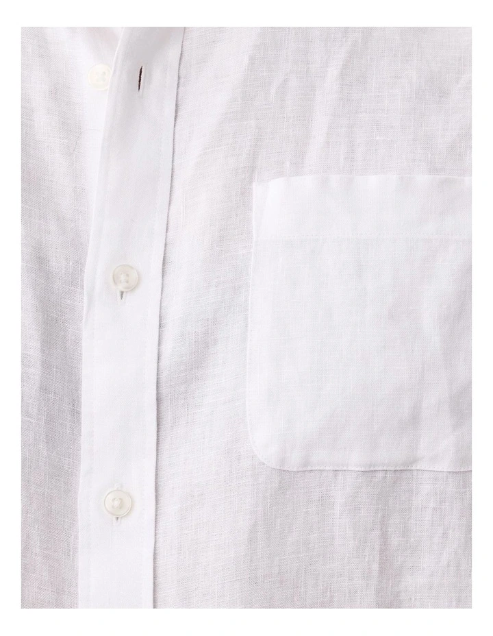 Pure French Linen Long Sleeve Shirt White image 6