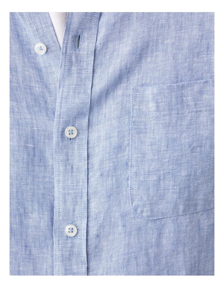 Pure French Linen Long Sleeve Shirt Pale Blue image 6