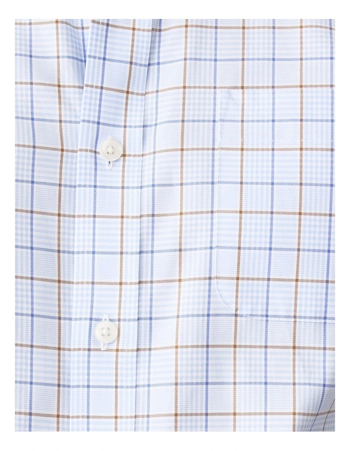 Easy Care Multi Check Long Sleeve Shirt Sky Blue image 6